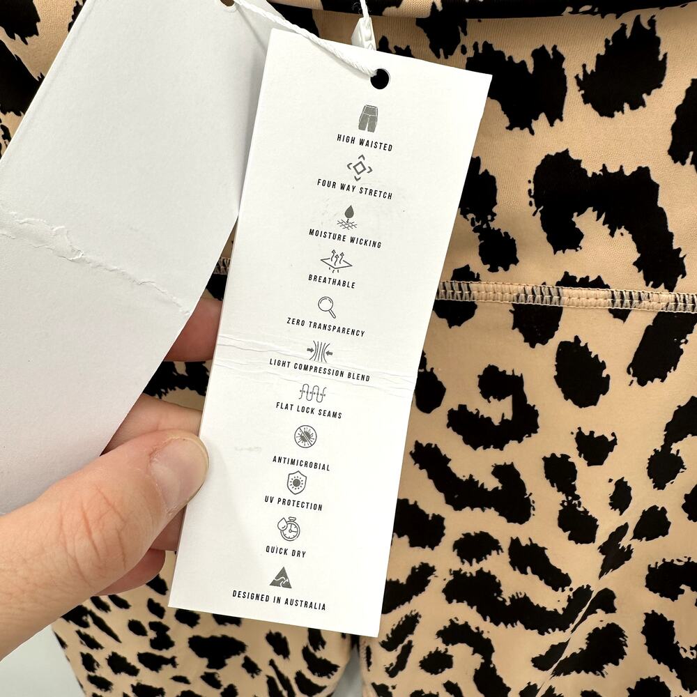 ALLFENIX NWT Camel Over Leopard 7/8 Active Leggings // S - Picture 9 of 12